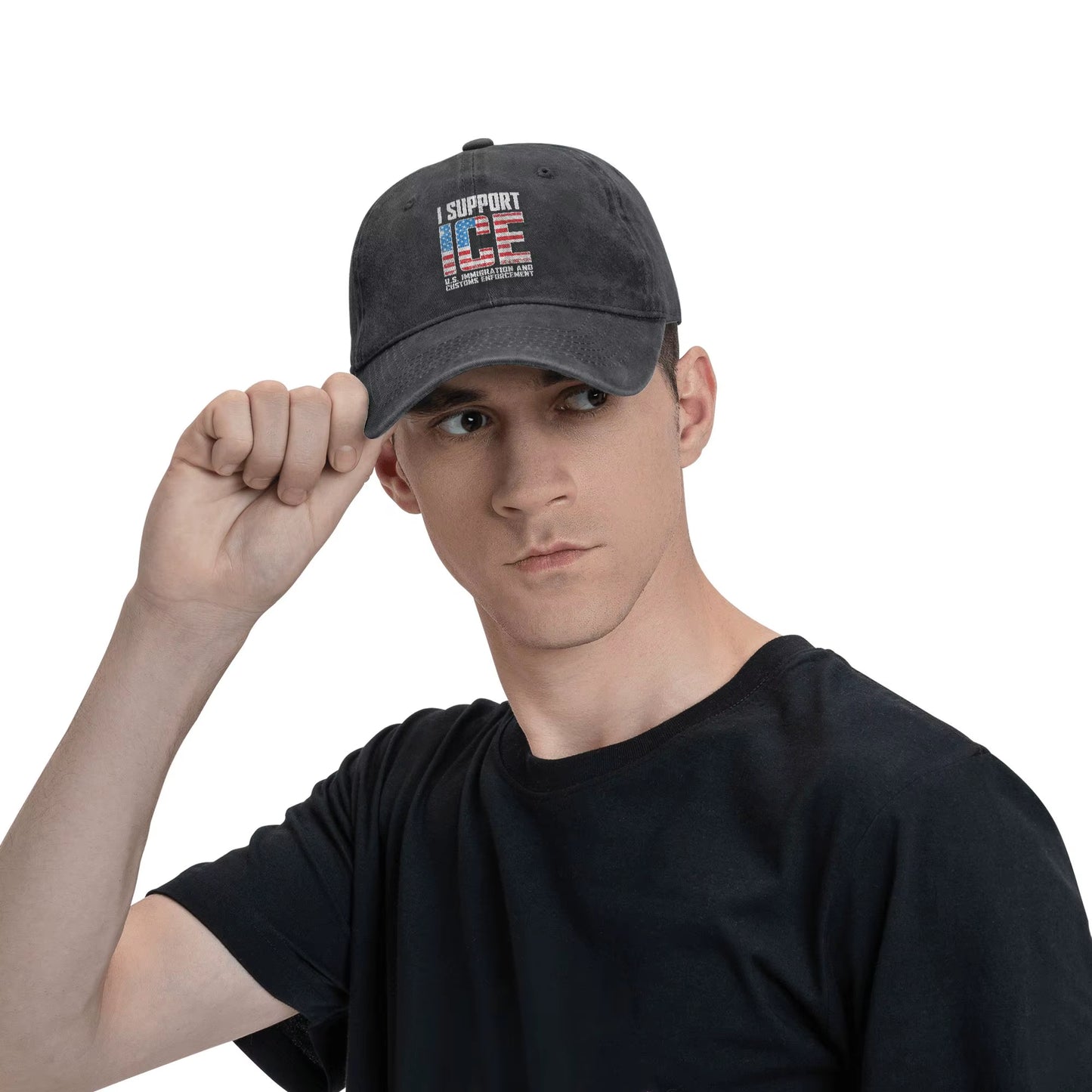 I Support ICE Us Immigration and Customs Enforcement Baseball Cap Men Design Trucker Hat Spring Running Hippie Baseball Caps
