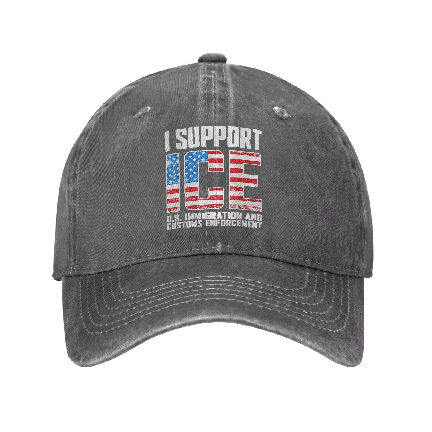 I Support ICE Us Immigration and Customs Enforcement Baseball Cap Men Design Trucker Hat Spring Running Hippie Baseball Caps