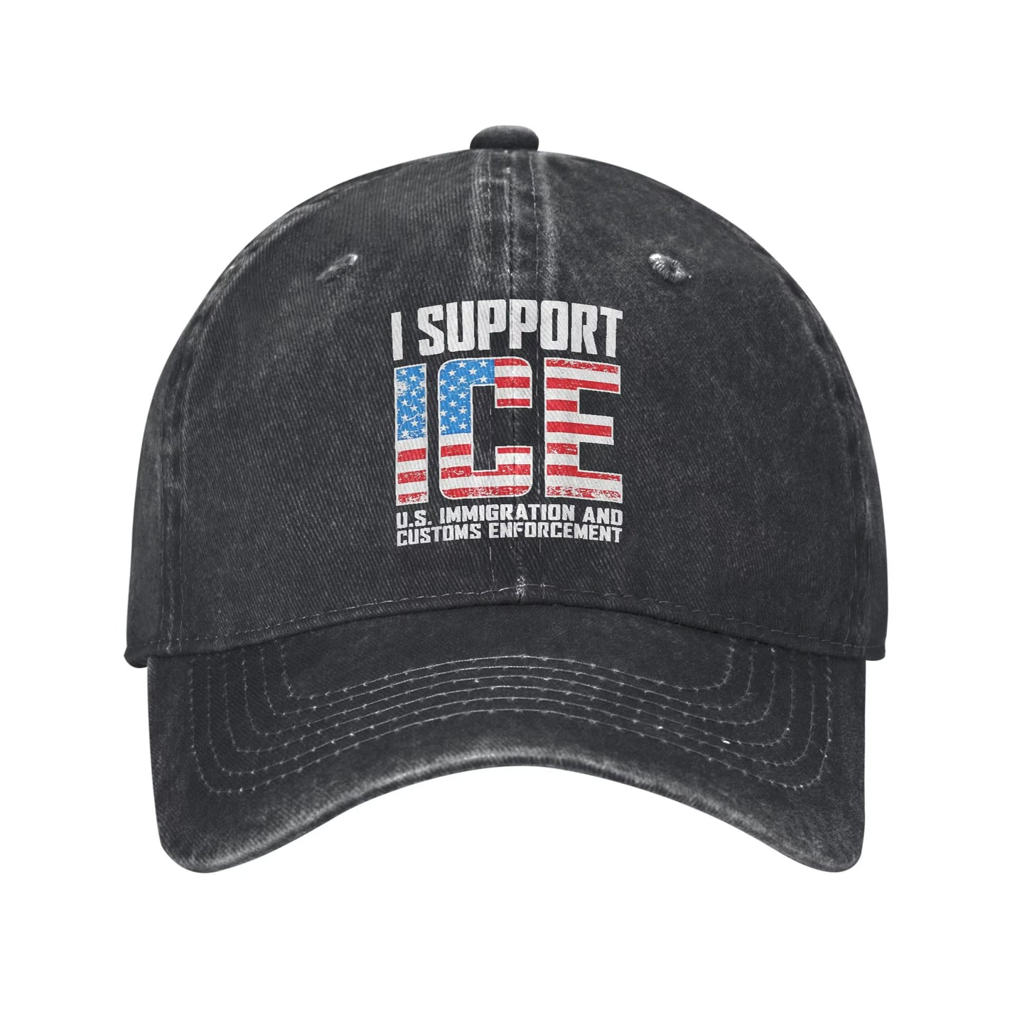 I Support ICE Us Immigration and Customs Enforcement Baseball Cap Men Design Trucker Hat Spring Running Hippie Baseball Caps
