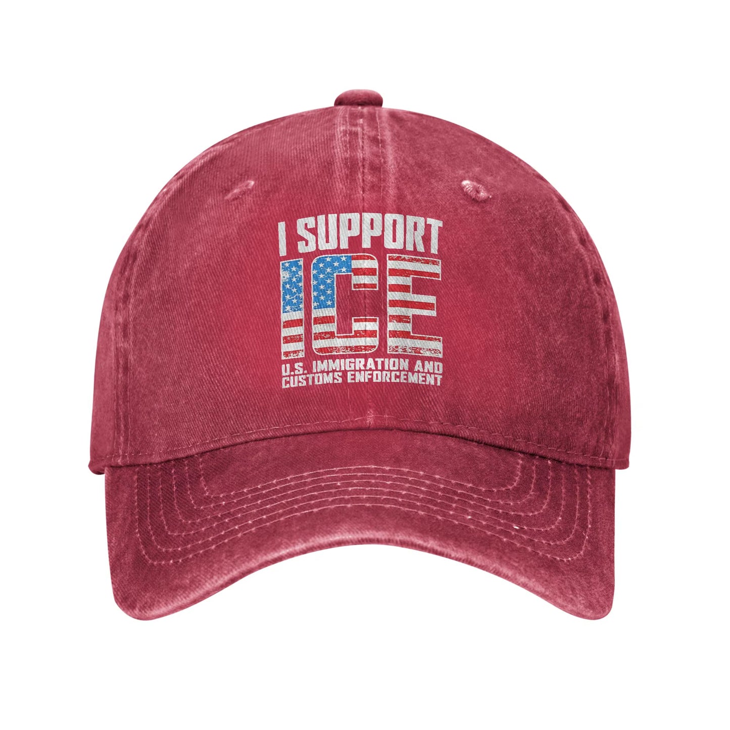 I Support ICE Us Immigration and Customs Enforcement Baseball Cap Men Design Trucker Hat Spring Running Hippie Baseball Caps